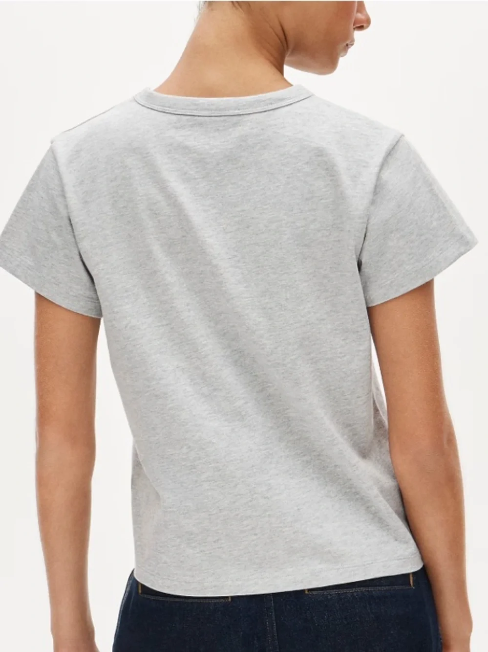 J crew heather silver Boyfriend jersey classic-fit T-shirt